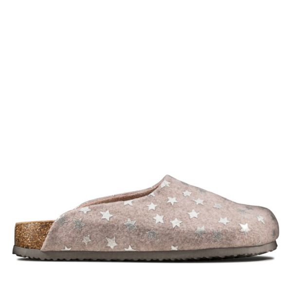 Clarks Womens Fireside Home Slippers Mauve | CA-2187465